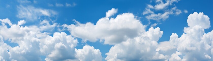 clouds on a blue sky background - obrazy, fototapety, plakaty