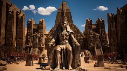 Obraz premium Sculptures of Egypt, Luxor, Egypt, Africa.