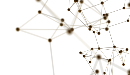 Digital cyberspace with particles and Digital data network connections concept.