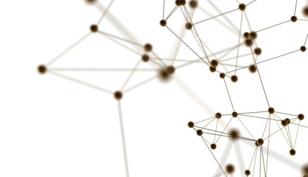 Digital cyberspace with particles and Digital data network connections concept.