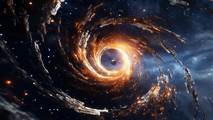 the black hole in space - obrazy, fototapety, plakaty