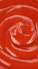 Ketchup sauce or tomato sauce close up
