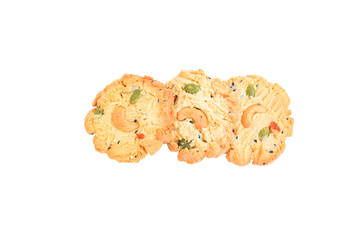 Whole Grain Cookies with different seeds, cashew nuts, almond, black sesame, pumpkin seed, Cereal cookies healthy