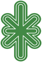 abstract groovy green decoration