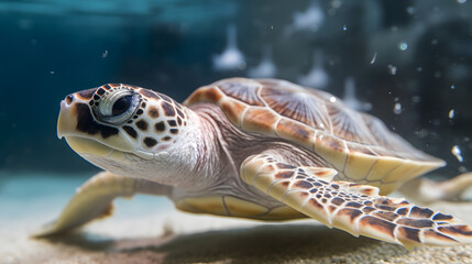 sea turtle swimming