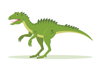 Allosaurus Dinosaur Cartoon Character Vector Illustration