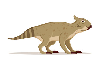Bagaceratops Dinosaur Cartoon Character Vector Illustration
