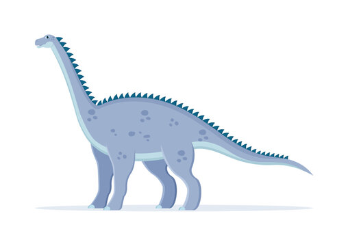Diplodocus Dinosaur Cartoon Character Vector Illustration