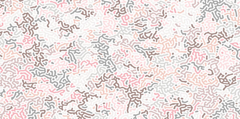 Abstract organic seamless pattern in pink, gray and brown