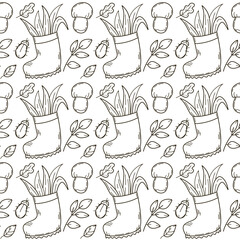 vector seamless pattern linear pattern autumn winter seasons