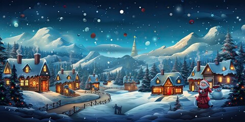 Obraz premium Enchanting Christmas celebrating background concept featuring a festive and magical scene