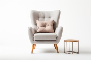Comfortable armchair in modern design white background