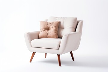 Comfortable armchair in modern design white background