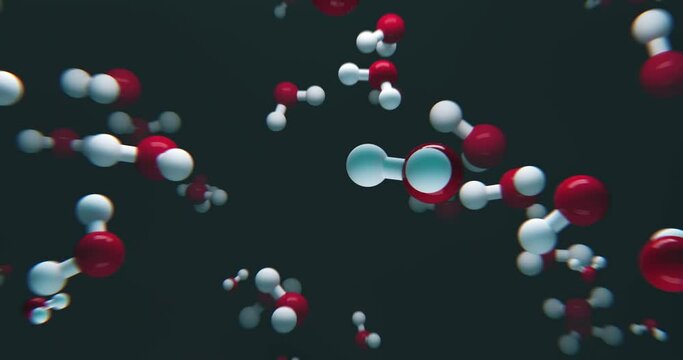 Water Molecules in a 3D animation