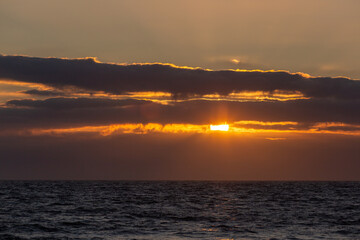 Sonnenuntergang über der Nordsee, in Gammel Skagen, Dänemark, 