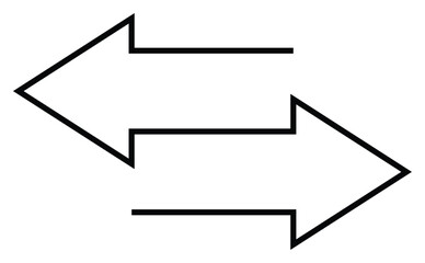 transfer symbol arrow icon. vector for mobile concept and web design. isolated icon on white background.