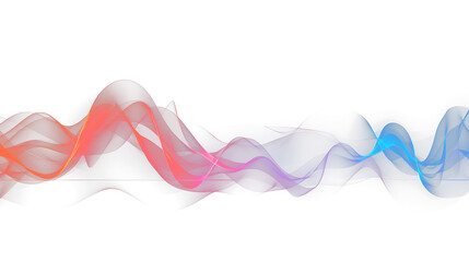 Colorful sound wave isolated