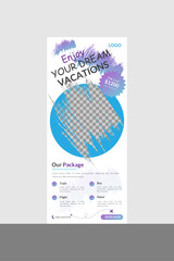 Fototapeta premium modern travel roll up template design