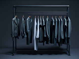 Retail clothing rack. AI Generated - 649320916