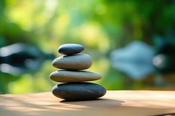 Serenity Stones: Three Black Zen Pebbles