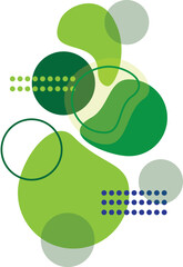 print digital and vector, colour green and natural lime, shape organic and round, abstrac design pattern 