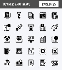 25 Business and Finance Lineal Fill icons pack. vector illustration.