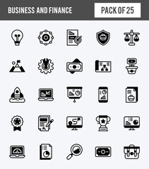25 Business and Finance Lineal Fill icons pack. vector illustration.