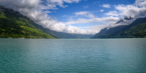 View of the lake and mountains