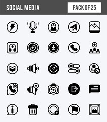 25 Social Media (Whats app) Lineal Fill icons pack. vector illustration.