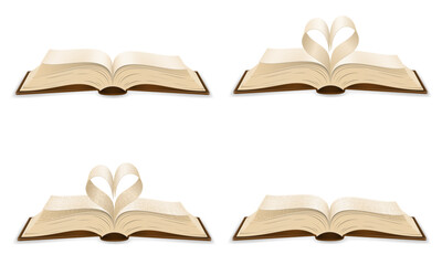 open book with pages vector illustration