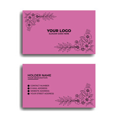 Floral Modern Stylish Business Card Design