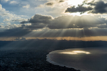 sunset over the sea