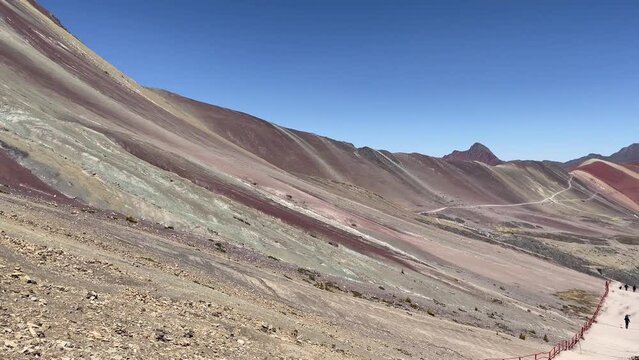 Panoramic view of Rainbow mountain in Peru