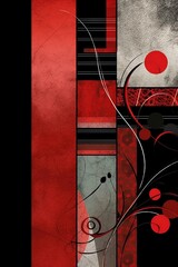 red and black background for design Design of postcards, albums, notebooks.