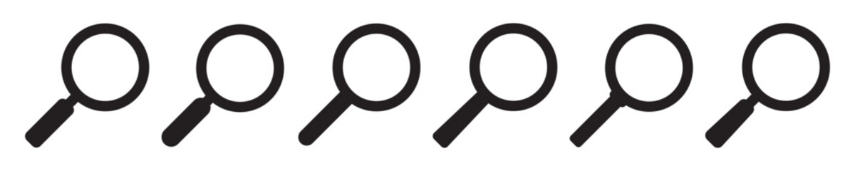 Loupe icon. Search icon. Magnifying glass icon, vector magnifier symbol.