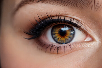 Naklejka premium eye, beautiful female eye close-up