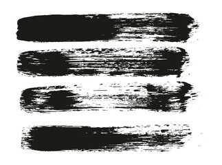 Round Brush Regular Straight Lines Artist Brush High Detail Abstract Vector Background Set 