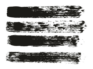 Round Brush Regular Straight Lines Artist Brush High Detail Abstract Vector Background Set 