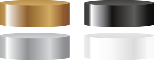 高級感のあるメタリックな台座4種セット