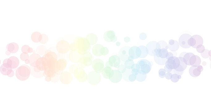 抽象的な虹色グラデーションの玉ボケ素材(背景透過) アルファチャンネル付png	