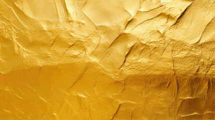 Shiny yellow leaf gold foil texture background 
