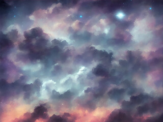 Distant stars background. Galaxy. AI Generated - 649338122