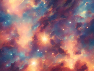 Distant stars background. Galaxy. AI Generated - 649338136