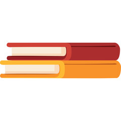 red and yellow school books