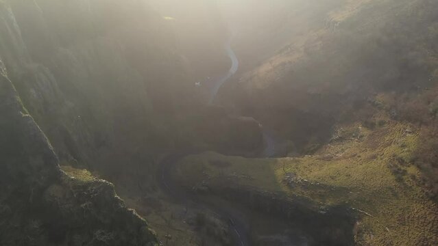 Cheddar Gorge in the Mendip Hills. Somerset. England. UK 