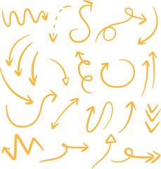 hand drawn arrow line design