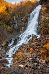 Norwegian waterfall - obrazy, fototapety, plakaty