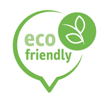eco friendly vector illustration concept - speech bubble with text
