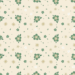 Hand drawn floral flower pattern.