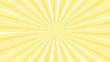 Yellow sunburst background with rays